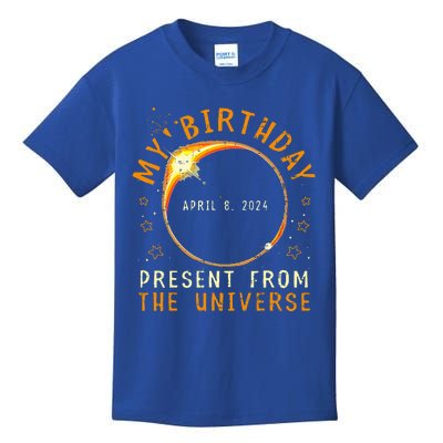 Solar Eclipse 2024 Birthday Present 4.8.24 Totality Universe Kids T-Shirt