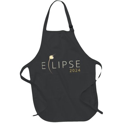 Solar Eclipse 2024 Total Solar Eclipse 4.08.24 Full-Length Apron With Pockets
