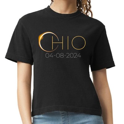 Solar Eclipse 2024 State Ohio Total Solar Eclipse Comfort Colors Boxy T-Shirt