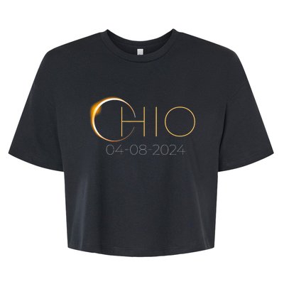 Solar Eclipse 2024 State Ohio Total Solar Eclipse Bella+Canvas Jersey Crop Tee