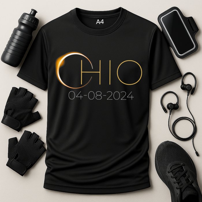 Solar Eclipse 2024 State Ohio Total Solar Eclipse Performance Shirt