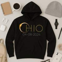 Solar Eclipse 2024 State Ohio Total Solar Eclipse Hoodie