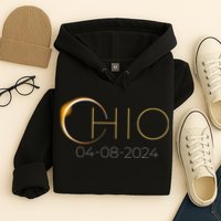 Solar Eclipse 2024 State Ohio Total Solar Eclipse Hoodie