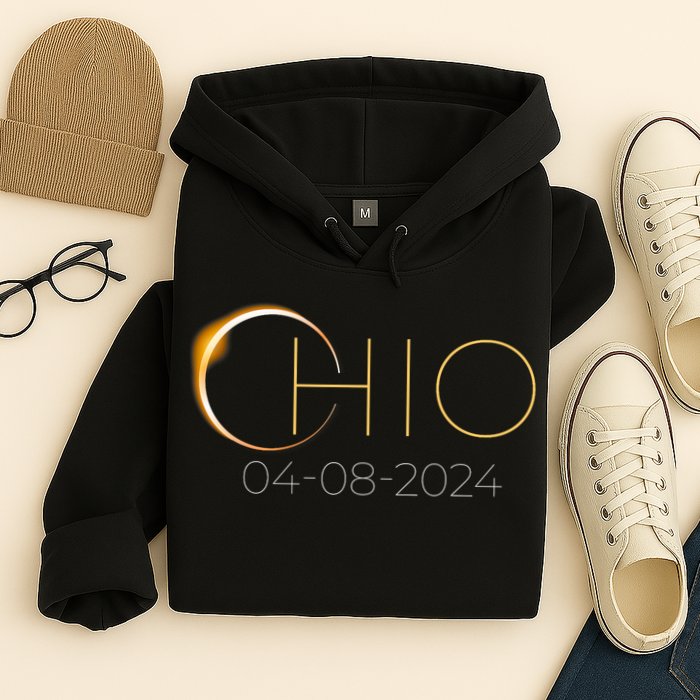 Solar Eclipse 2024 State Ohio Total Solar Eclipse Hoodie