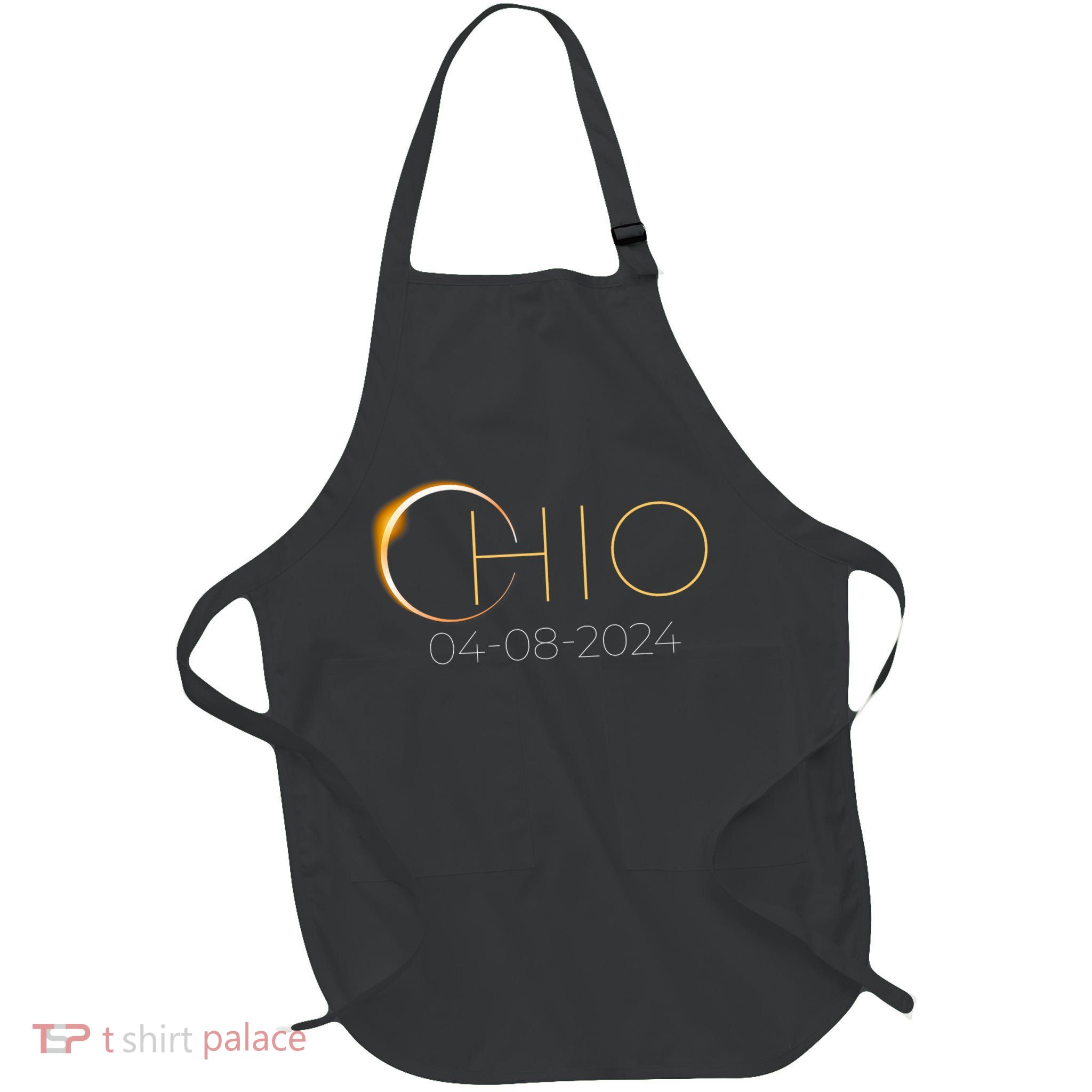 Solar Eclipse 2024 State Ohio Total Solar Eclipse Full-Length Apron With Pockets