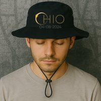 Solar Eclipse 2024 State Ohio Total Solar Eclipse Bucket Hat