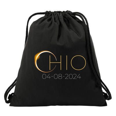 Solar Eclipse 2024 State Ohio Total Solar Eclipse Drawstring Bag