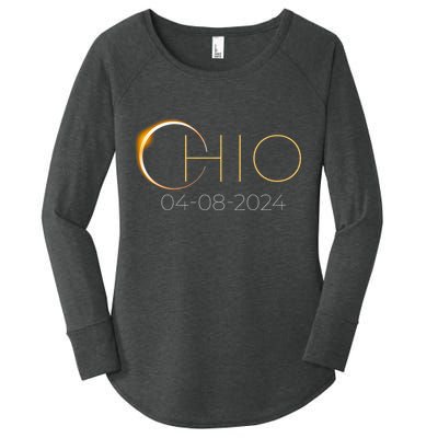 Solar Eclipse 2024 State Ohio Total Solar Eclipse Women's Perfect Tri Tunic Long Sleeve Shirt