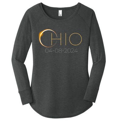 Solar Eclipse 2024 State Ohio Total Solar Eclipse Women's Perfect Tri Tunic Long Sleeve Shirt