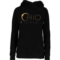 Solar Eclipse 2024 State Ohio Total Solar Eclipse Womens Funnel Neck Pullover Hood