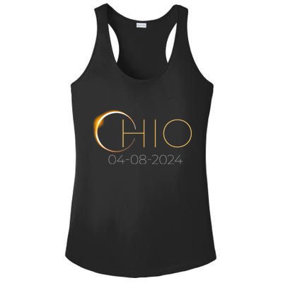 Solar Eclipse 2024 State Ohio Total Solar Eclipse Ladies PosiCharge Competitor Racerback Tank