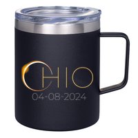 Solar Eclipse 2024 State Ohio Total Solar Eclipse 12oz Stainless Steel Coffee Mug