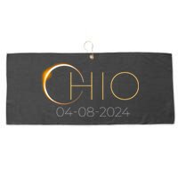 Solar Eclipse 2024 State Ohio Total Solar Eclipse Large Microfiber Waffle Golf Towel