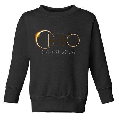 Solar Eclipse 2024 State Ohio Total Solar Eclipse Toddler Sweatshirt