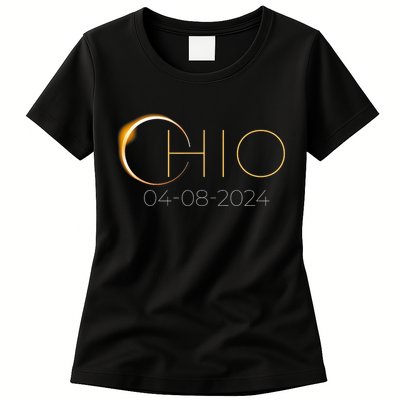 Solar Eclipse 2024 State Ohio Total Solar Eclipse Womens T-Shirt