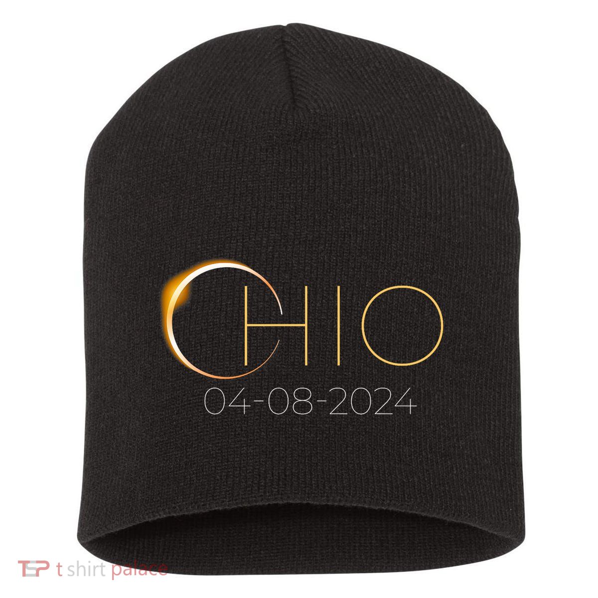 Solar Eclipse 2024 State Ohio Total Solar Eclipse Short Acrylic Beanie