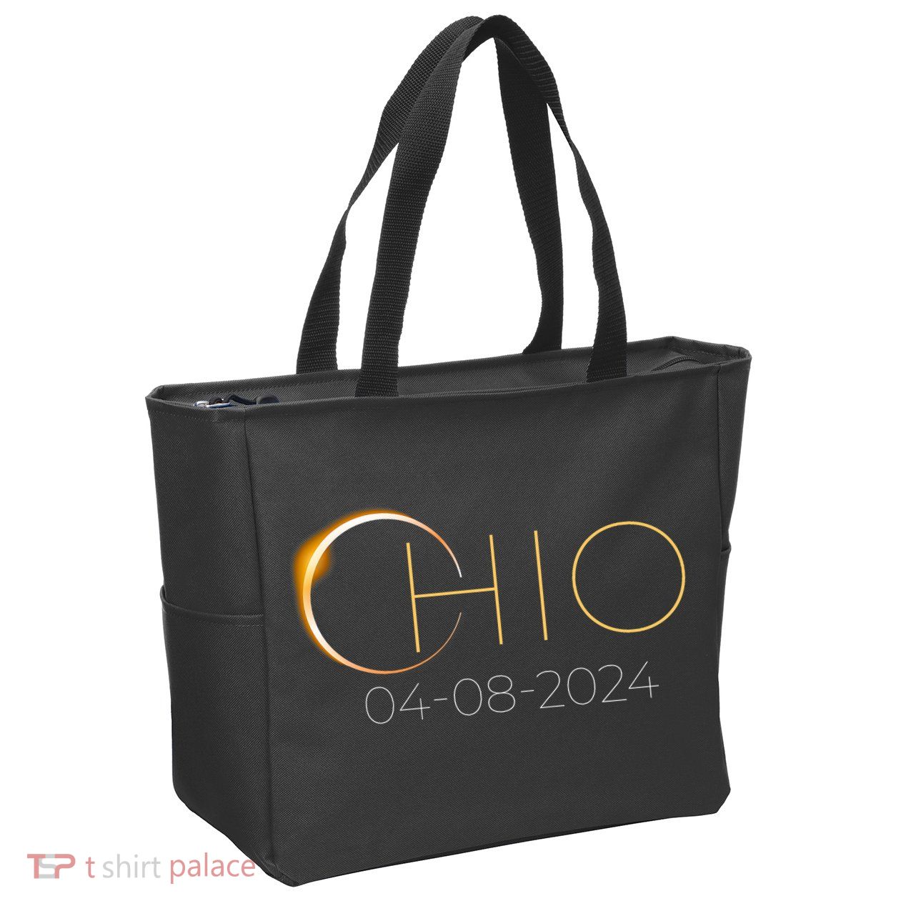 Solar Eclipse 2024 State Ohio Total Solar Eclipse Zip Tote Bag
