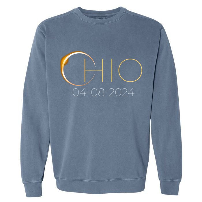 Solar Eclipse 2024 State Ohio Total Solar Eclipse Garment-Dyed Sweatshirt