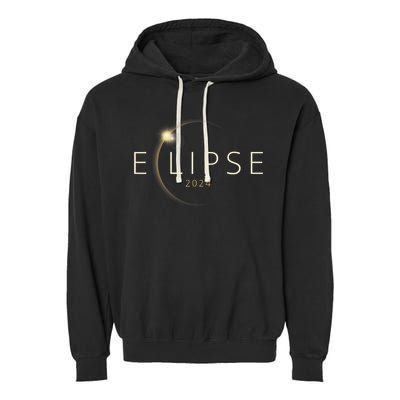 Solar Eclipse 2024 Total Solar Eclipse Garment-Dyed Fleece Hoodie