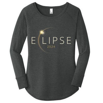Solar Eclipse 2024 Total Solar Eclipse Women's Perfect Tri Tunic Long Sleeve Shirt
