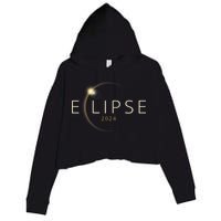 Solar Eclipse 2024 Total Solar Eclipse Crop Fleece Hoodie