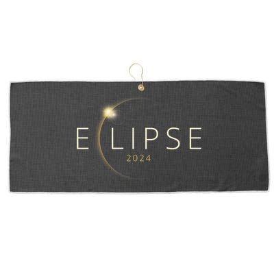 Solar Eclipse 2024 Total Solar Eclipse Large Microfiber Waffle Golf Towel