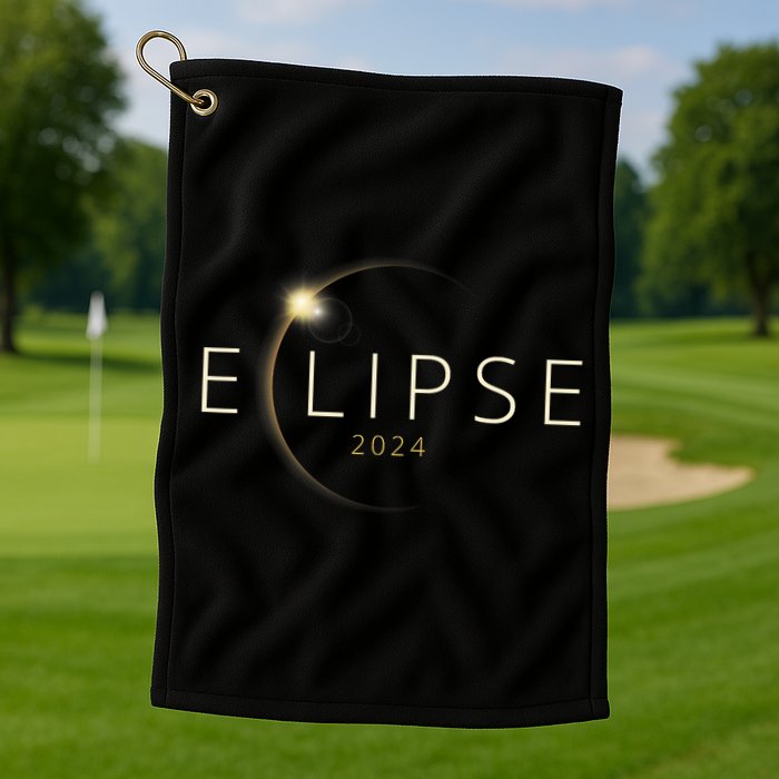 Solar Eclipse 2024 Total Solar Eclipse Golf Towel