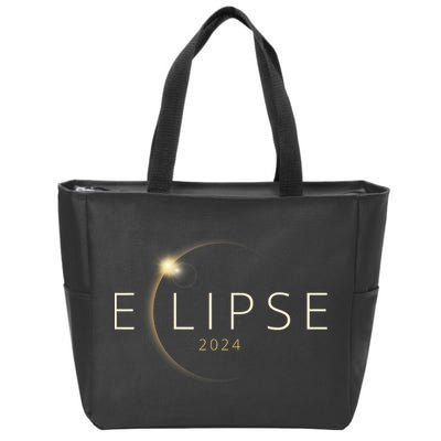 Solar Eclipse 2024 Total Solar Eclipse Zip Tote Bag