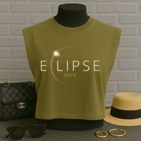 Solar Eclipse 2024 Total Solar Eclipse Garment-Dyed Women's Muscle Tee