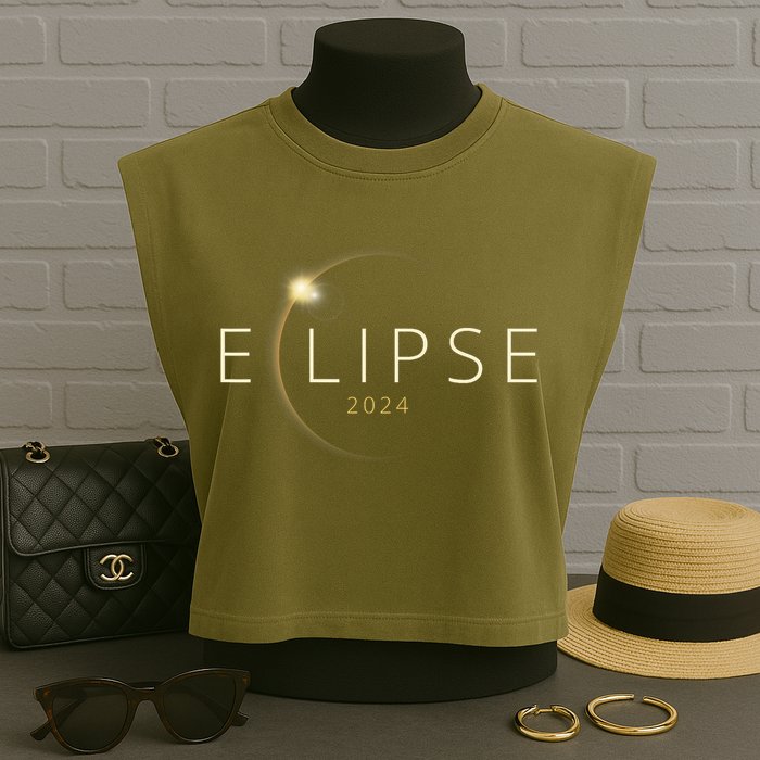 Solar Eclipse 2024 Total Solar Eclipse Garment-Dyed Women's Muscle Tee
