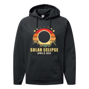 Solar Eclipse 2024 Total Solar Eclipse April 8 2024 Performance Fleece Hoodie