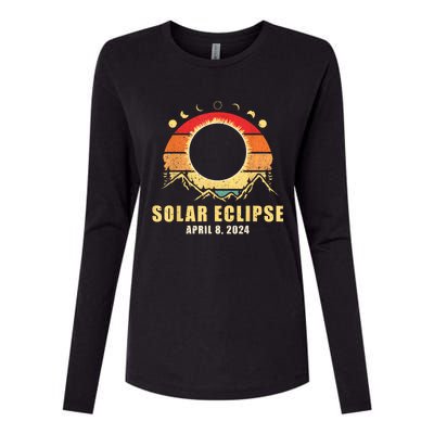 Solar Eclipse 2024 Total Solar Eclipse April 8 2024 Womens Cotton Relaxed Long Sleeve T-Shirt