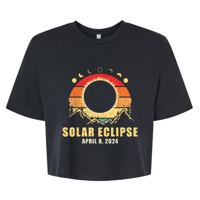 Solar Eclipse 2024 Total Solar Eclipse April 8 2024 Bella+Canvas Jersey Crop Tee