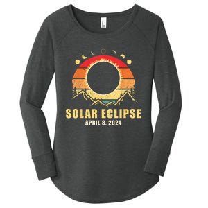 Solar Eclipse 2024 Total Solar Eclipse April 8 2024 Women's Perfect Tri Tunic Long Sleeve Shirt