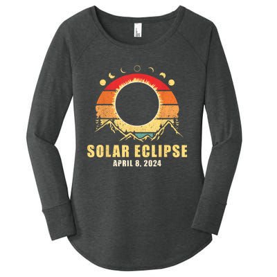 Solar Eclipse 2024 Total Solar Eclipse April 8 2024 Women's Perfect Tri Tunic Long Sleeve Shirt