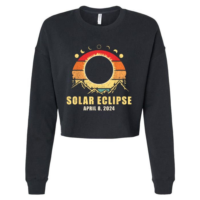 Solar Eclipse 2024 Total Solar Eclipse April 8 2024 Cropped Pullover Crew