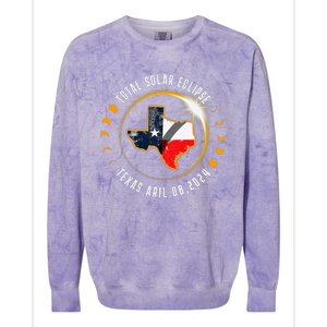 Solar Eclipse 2024 Total Solar Eclipse State Texas Colorblast Crewneck Sweatshirt