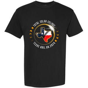 Solar Eclipse 2024 Total Solar Eclipse State Texas Garment-Dyed Heavyweight T-Shirt