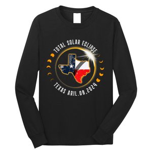 Solar Eclipse 2024 Total Solar Eclipse State Texas Long Sleeve Shirt