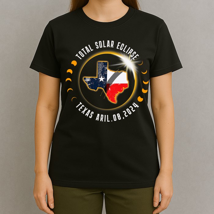 Solar Eclipse 2024 Total Solar Eclipse State Texas T-Shirt