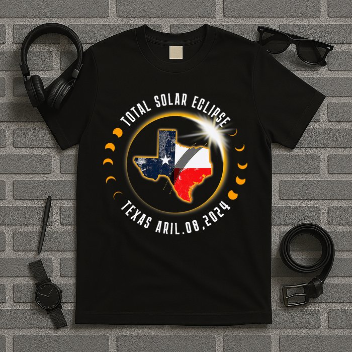 Solar Eclipse 2024 Total Solar Eclipse State Texas T-Shirt