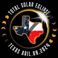Solar Eclipse 2024 Total Solar Eclipse State Texas Drawstring Bag