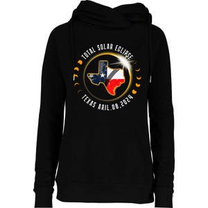 Solar Eclipse 2024 Total Solar Eclipse State Texas Womens Funnel Neck Pullover Hood