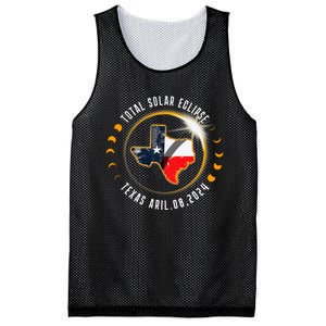 Solar Eclipse 2024 Total Solar Eclipse State Texas Mesh Reversible Basketball Jersey Tank