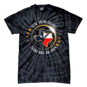 Solar Eclipse 2024 Total Solar Eclipse State Texas Tie-Dye T-Shirt