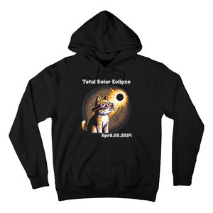 Solar Eclipse 2024 Cat Wearing Solar Eclipse Glasses Hoodie