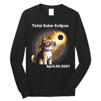 Solar Eclipse 2024 Cat Wearing Solar Eclipse Glasses Long Sleeve Shirt