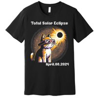 Solar Eclipse 2024 Cat Wearing Solar Eclipse Glasses Premium T-Shirt