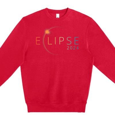 Solar Eclipse 2024 Total Solar Eclipse 4.08.24 Premium Crewneck Sweatshirt