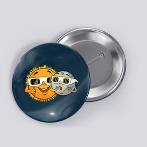 Solar Eclipse 2024 Funny Sun Moon Glasses Science Button